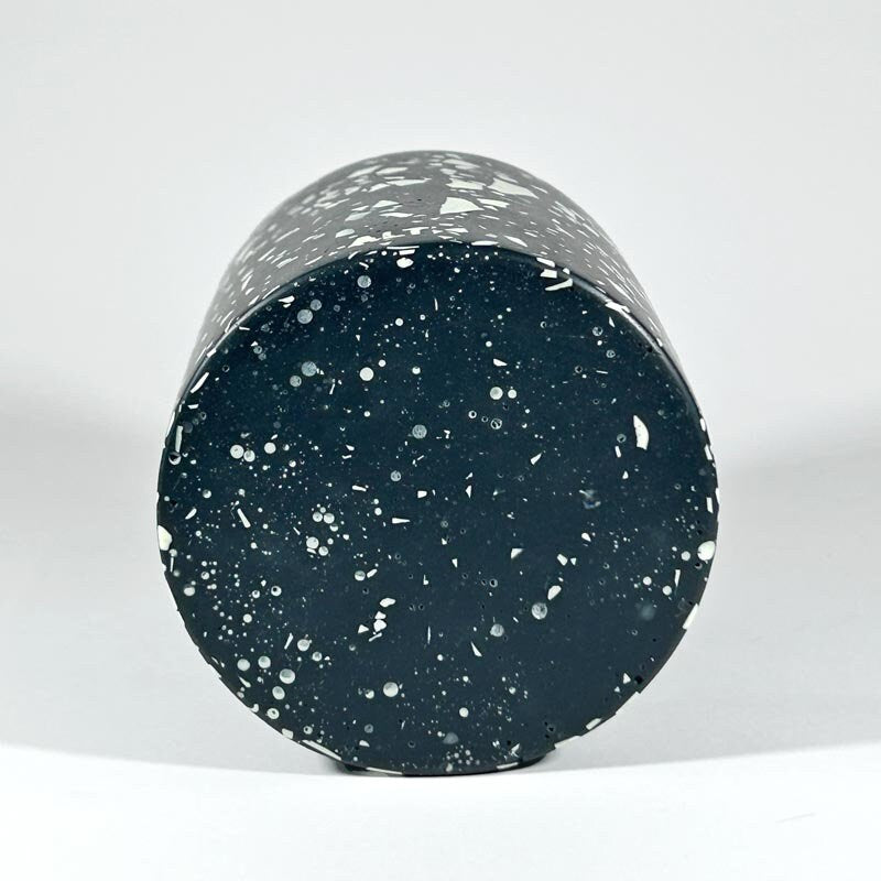 Navy Terrazzo Pencil Holder – Concrete Desk Organiser & Makeup Brush Pot