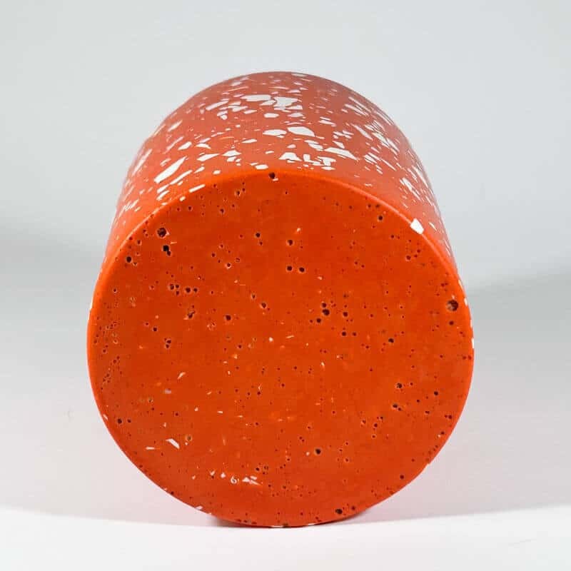 Orange Terrazzo Desk Organizer – Pencil Holder & Makeup Brush Pot