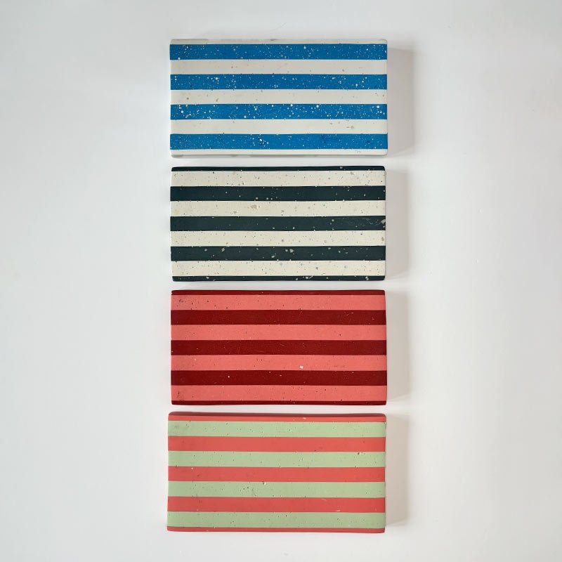 Striped Jesmonite Concrete Tray – Decorative Vanity Dish Meta Description: