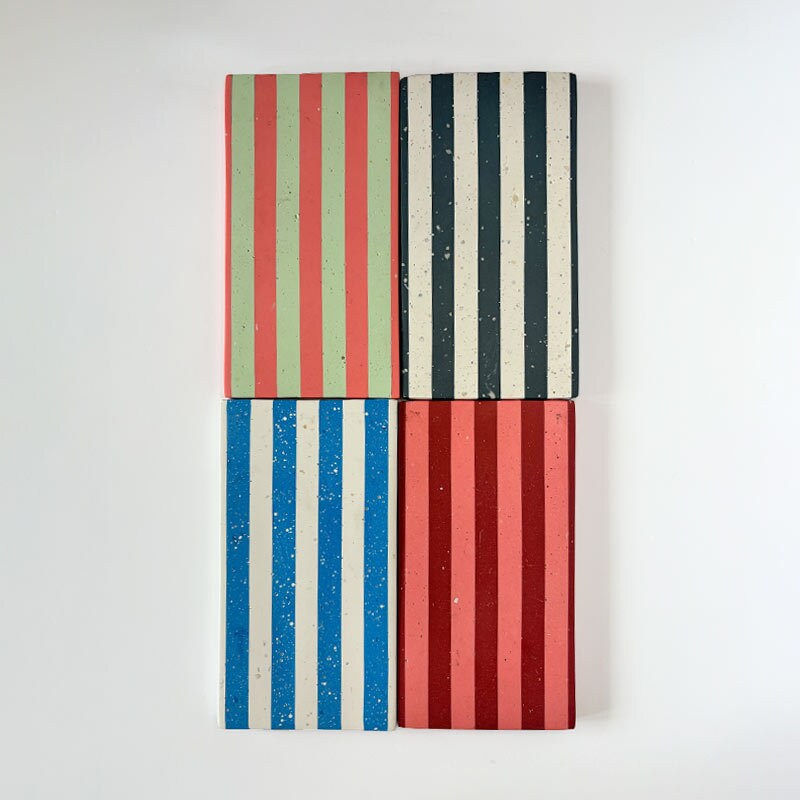 Striped Jesmonite Concrete Tray – Decorative Vanity Dish Meta Description: