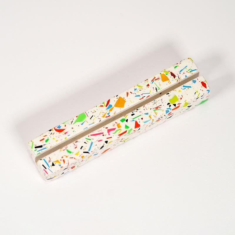 Rainbow Confetti Jesmonite Photo Holder & Wedding Name Card Menu Stand