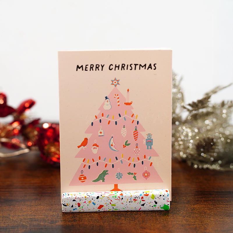 Rainbow Confetti Jesmonite Photo Holder & Wedding Name Card Menu Stand