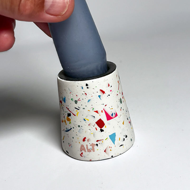 Super Seconds Sale: Rainow Terrazzo Taper Candle Holder – Small