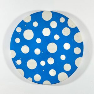 Polka dot light blue coaster | tray